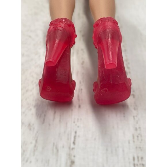 Monster High Ghoulia Yelps Replacement Shoes Red Blood Drip High Heels - Picture 6 of 9